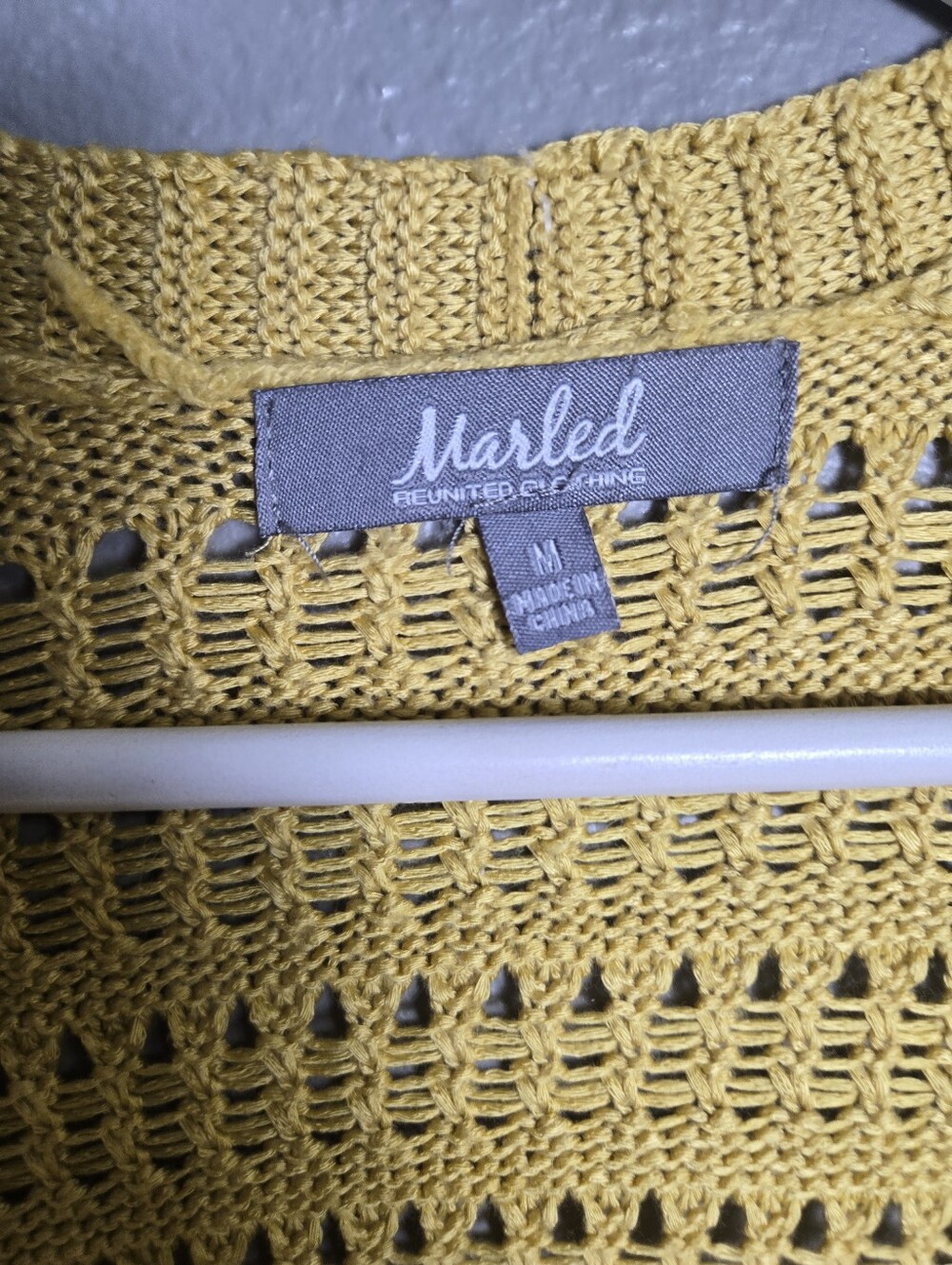 SUMMER SALE! $6 Marled Knit Open Yellow Long Cardigan Size Medium - Picture 2 of 16